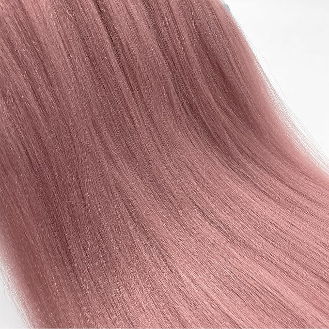 30 Inch Pre Stretched Braiding Hair Rose Gold Pink Braids Hair Extensions for Braiding Ezbraid Hypoallergenic Non Toxic Synthetic Crochet Braids for Black Women 6 Packs