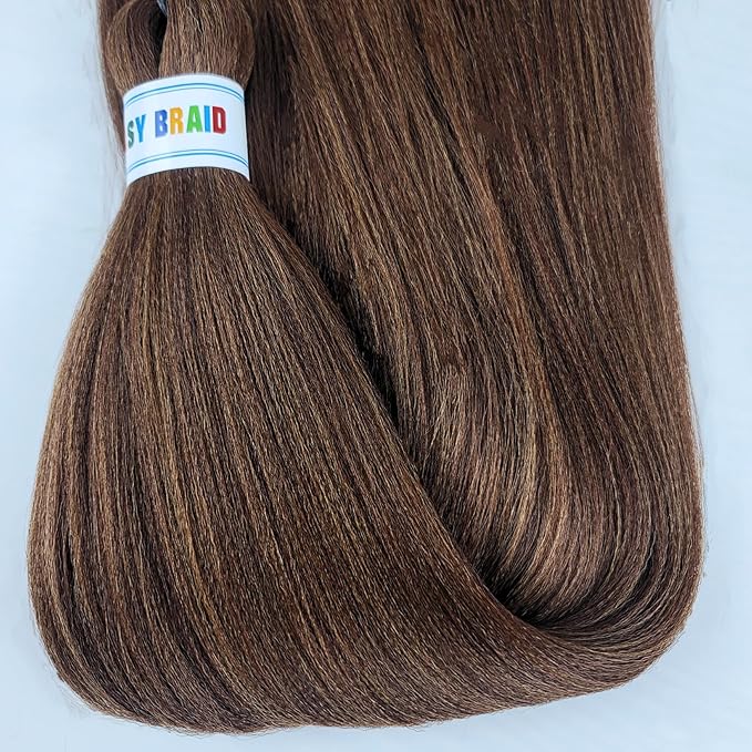 Red Brown Braiding Hair Pre Stretched Hypoallergenic Prestretched Braiding Hair Extensions Synthetic Knotless Ez Braid Non Toxic Itch Free