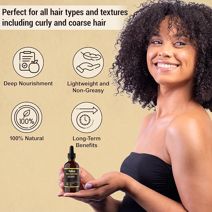 Xotics Sweet Jamila Hair Oil - Natural Hair Growth Oil with Hempseed, Argan, Olive & Coconut Oil for Curly Frizzy Hair & Dry Hair - Organic Hair Oil for Black women (2oz)