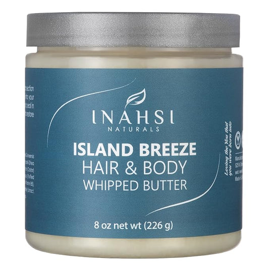 INAHSI Island Breeze Whipped Butter Nourishing for Curly Hair & Body in Men, Women & Kids | Made in the USA Hair Product, 8 oz