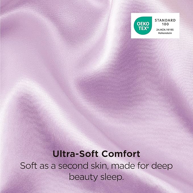 Bedsure Satin Pillowcase 2 Pack Similar to Silk Pillow Cases Standard Size, Pillow Case for Sleeping Women with Envelope Closure, Gifts for Women Men, Navy, 20x26 Inches, 2pcs