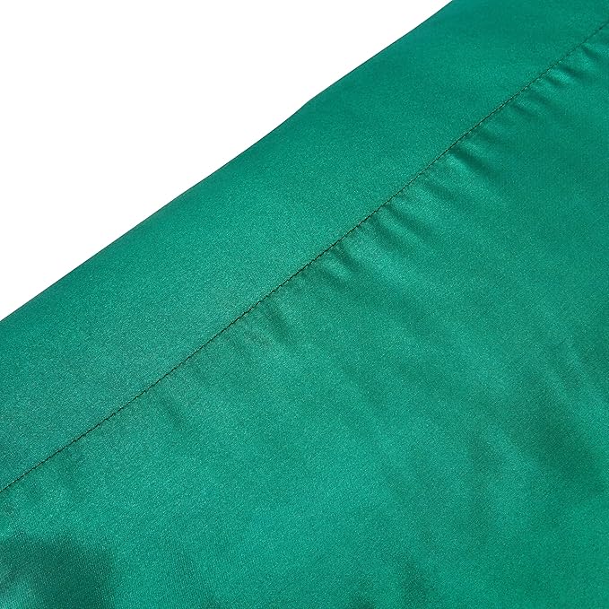 King Size Satin Pillowcase Set of 2 with Envelope Closure,Blackish Green Silk Pillowcase for Hair and Skin (20x36)